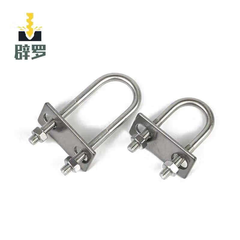 304不锈钢M6M8M10全套U型螺丝加长U型卡U型螺栓管卡管夹固定卡扣 304U6*60*120全套*4