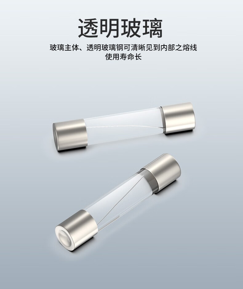 汇君（HUIJUN）保险丝 快速熔断器玻璃保险管 2A 10个/袋 5*20mm