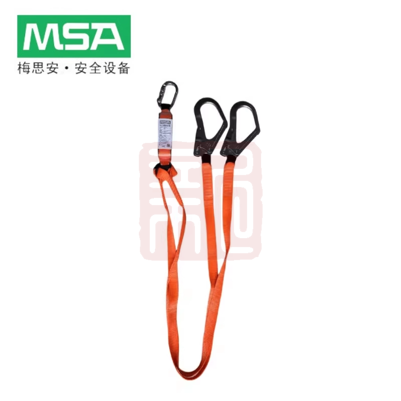 梅思安 10237316一端 18mm 开口螺纹挂钩一端 52mm 2个开口自动大挂钩2m织带式 2米（替代 10212148） - 梅思安