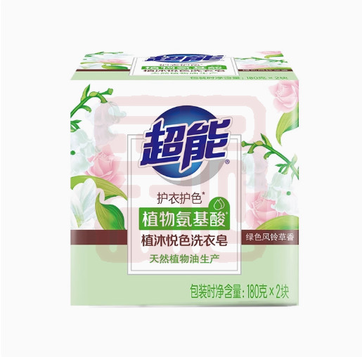 超能 1020204002 植沐悦色洗衣皂-180g*2