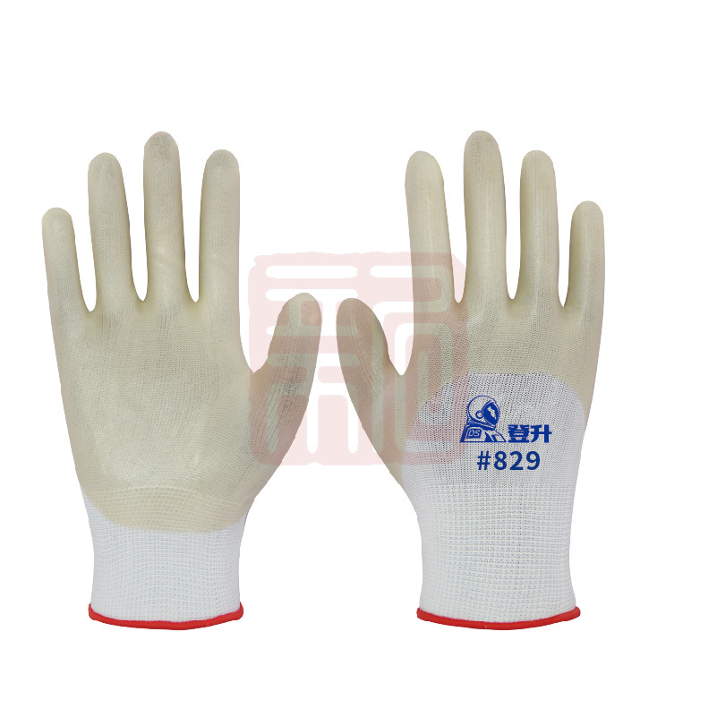 登升 829 13针涤纶3/4浸PVC涂层手套-L