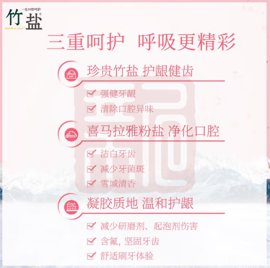 LG生活健康 8801051018103 竹盐喜马拉雅粉盐派缤牙膏 (清幽花香)-285g
