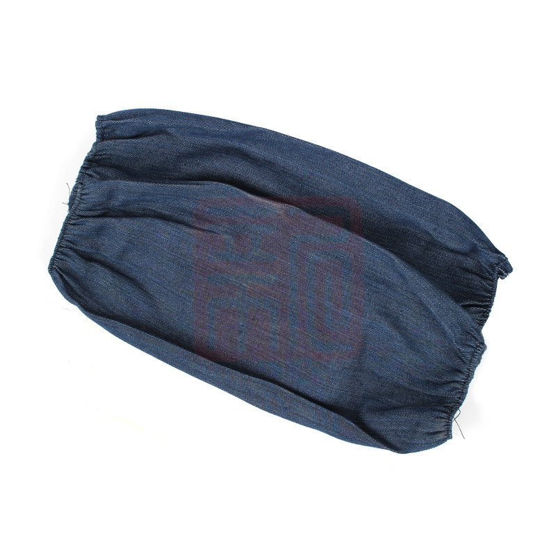 国产 牛仔布套袖 (颜色随机-50cm-蓝色