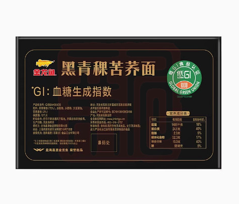 丰益堂&金龙鱼 （100G*6）*8 黑青稞苦荞挂面-100g