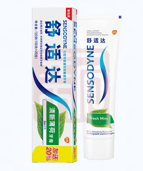 舒适达 6970128544547 清新薄荷牙膏(加量装) 120g