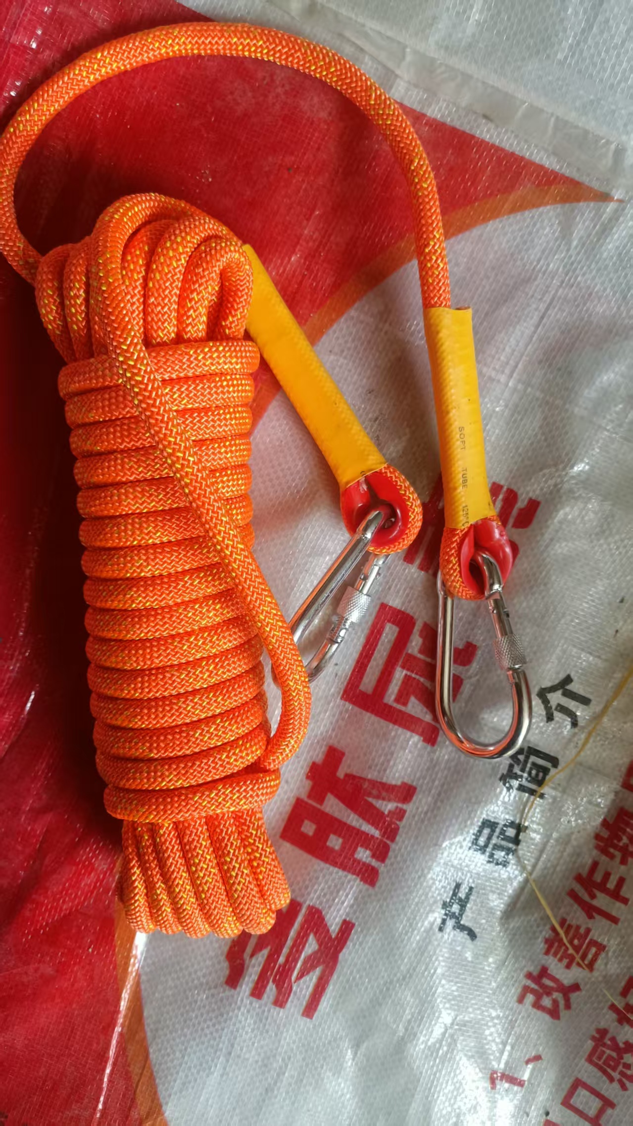 丰诺 逃生安全绳 双钩 20mm*30M 承重2吨