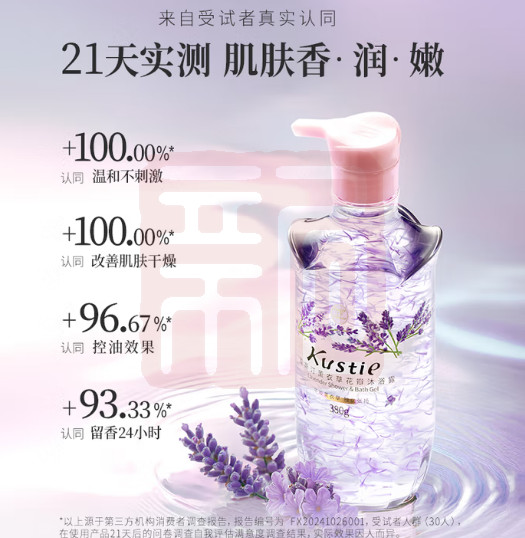 蔻斯汀Kustie 4897031010582 薰衣草花瓣沐浴露 220g