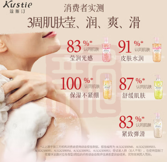 蔻斯汀Kustie 4897031010346 玫瑰花瓣沐浴露 720g