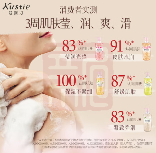 蔻斯汀Kustie 4897031010285 玫瑰花瓣沐浴露 380g