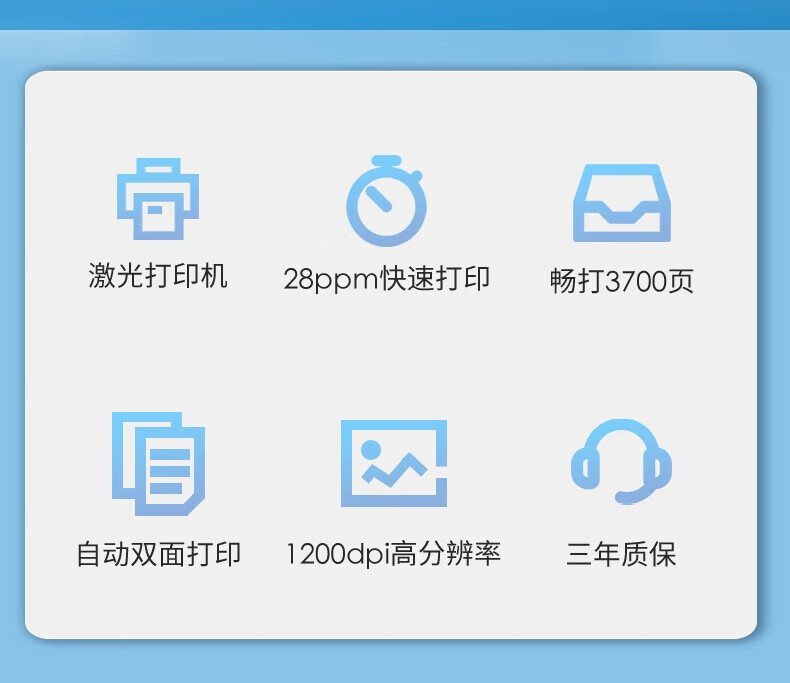 得力 ZYM28ADN A4黑白激光有线网络打印机复印扫描多功能一体机含输稿器 28页/分钟 自动双面打印-个