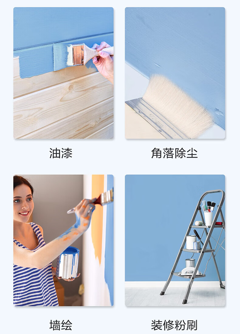 得力 DL528102 2寸毛刷羊毛刷(白)