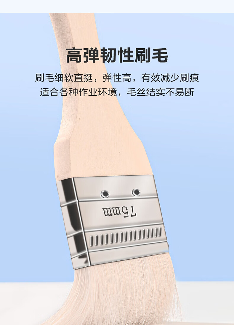 得力 DL528102 2寸毛刷羊毛刷(白)