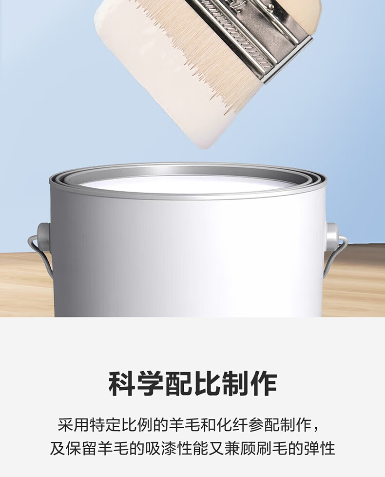 得力 DL528102 2寸毛刷羊毛刷(白)