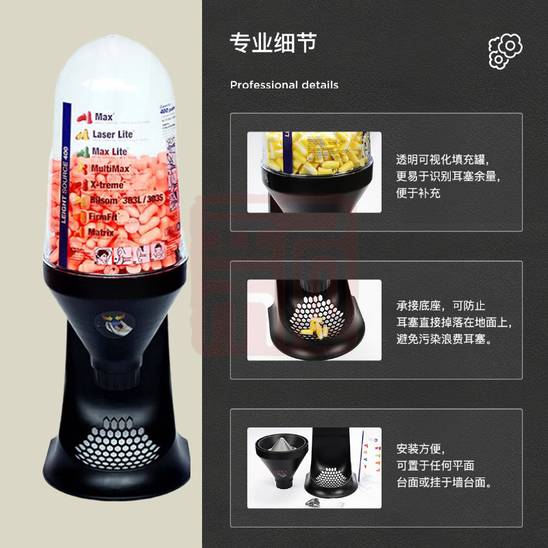 霍尼韦尔 耳塞分配器CNLS400可放桌面可挂墙 经济型轻质耳塞分配器-是