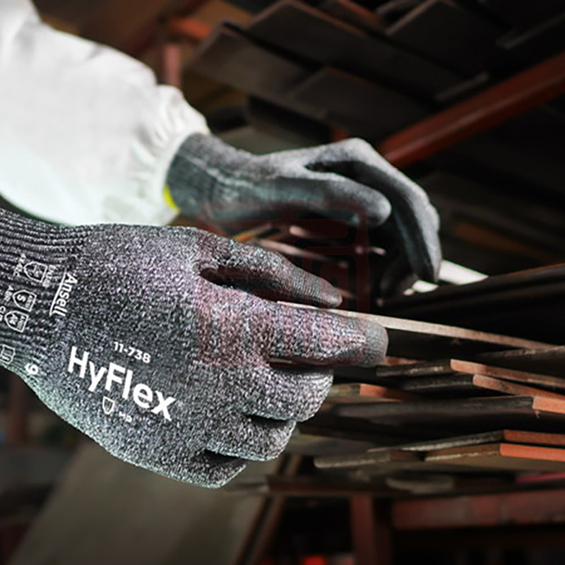 Ansell 安思尔 HyFlex 11738丁腈涂层防割手套7__allen__ - 安思尔