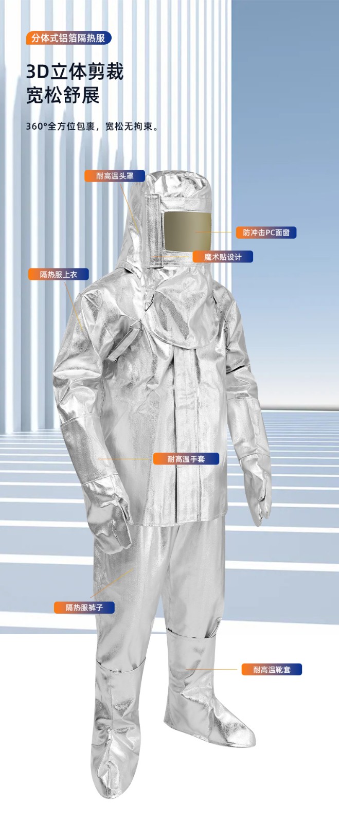 SAFEMAN君御 C3022 分体式铝箔隔热服（带隔热毡）-XXXL