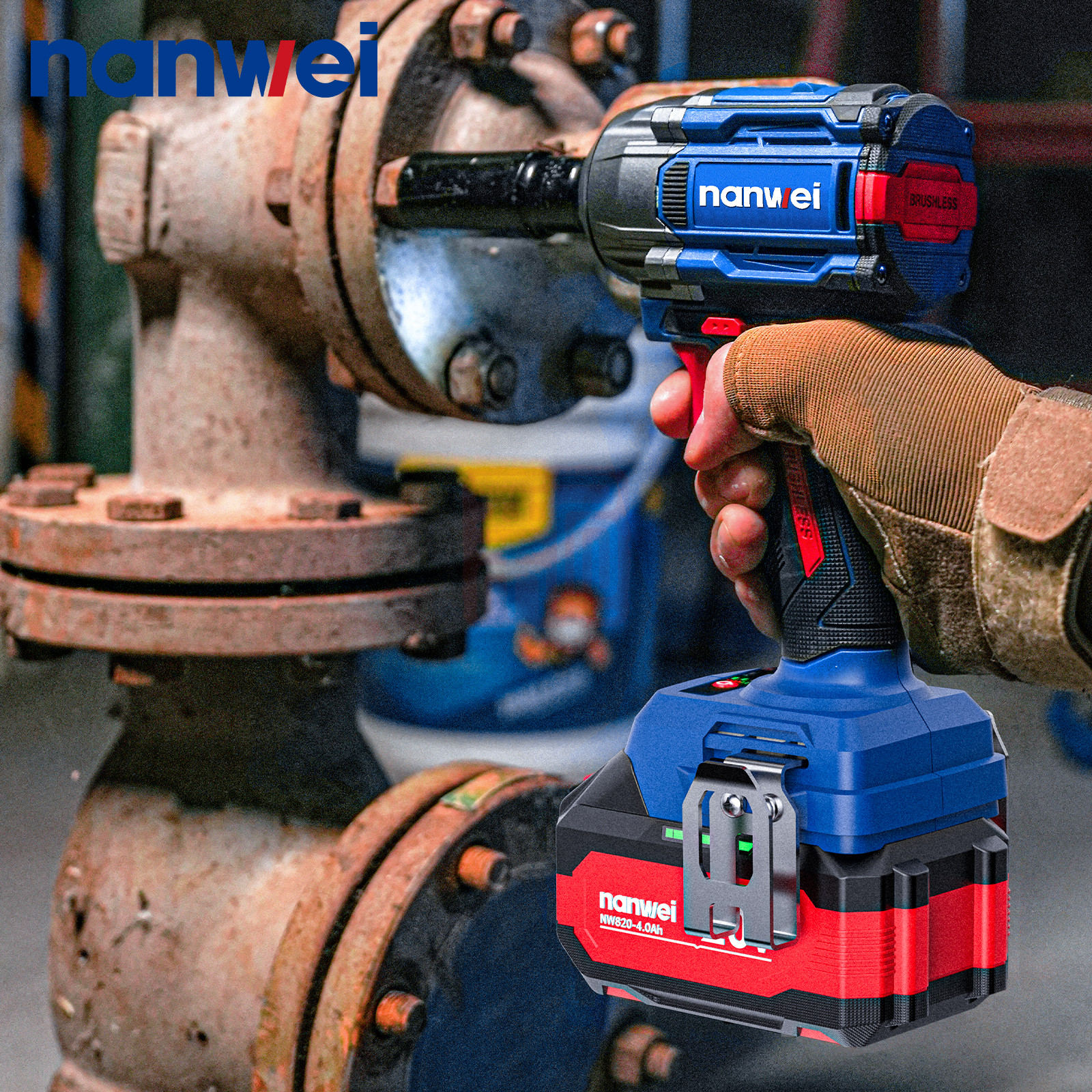 南威 WM-W8500 冲击电动扳手6.0Ah两电一充-2.2