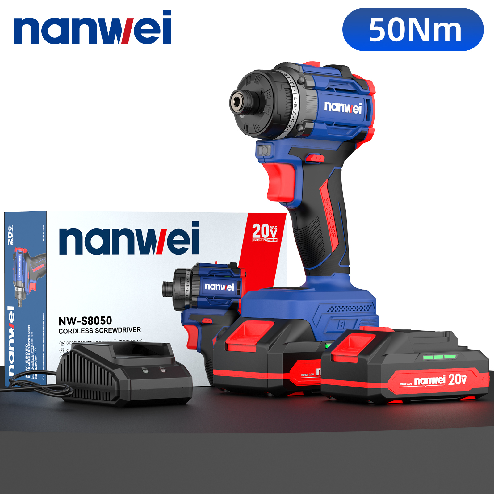 南威 WM-W8350 冲击电动扳手6.0Ah两电一充