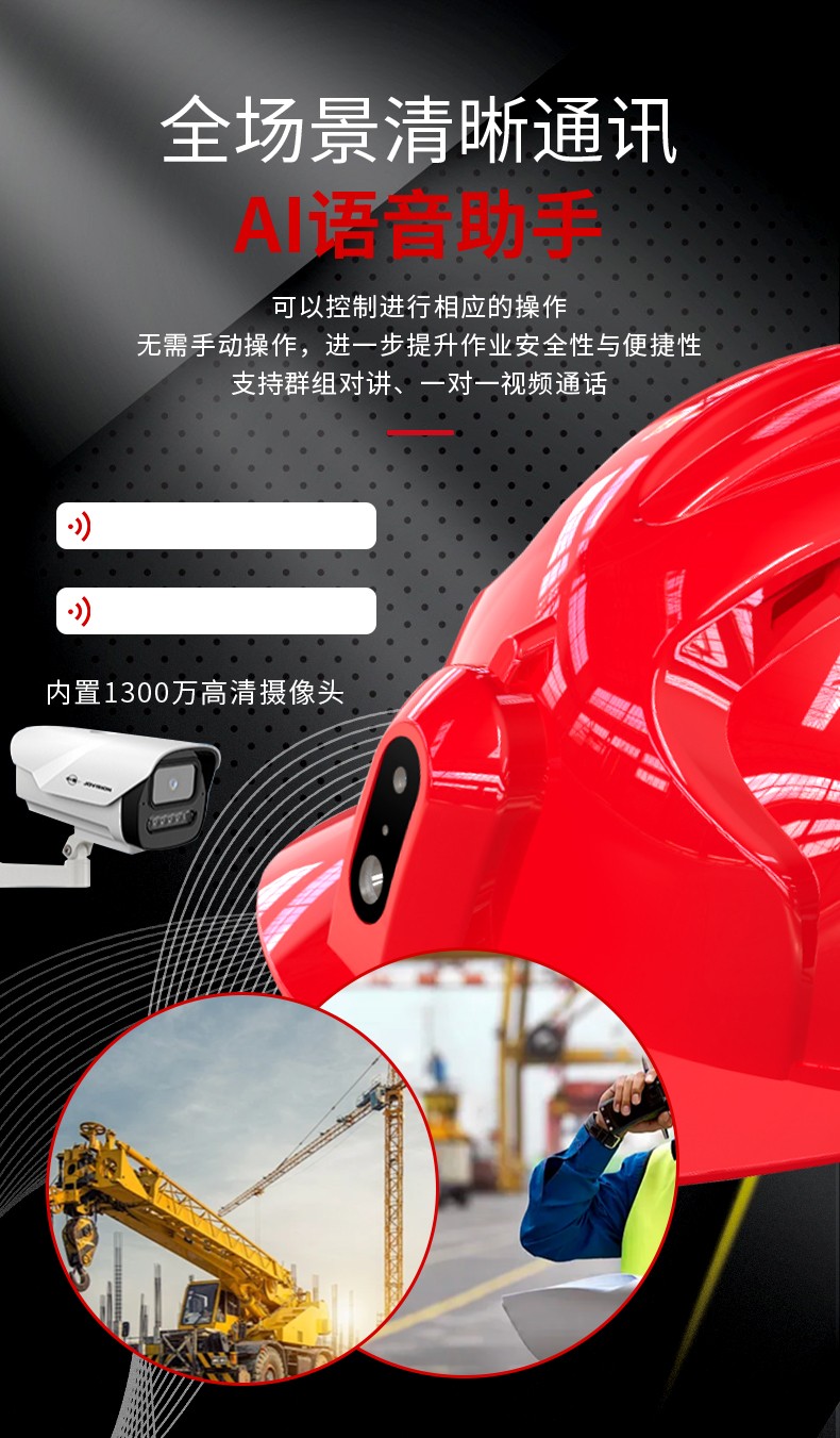 君御 TD-002 智能安全帽-红色