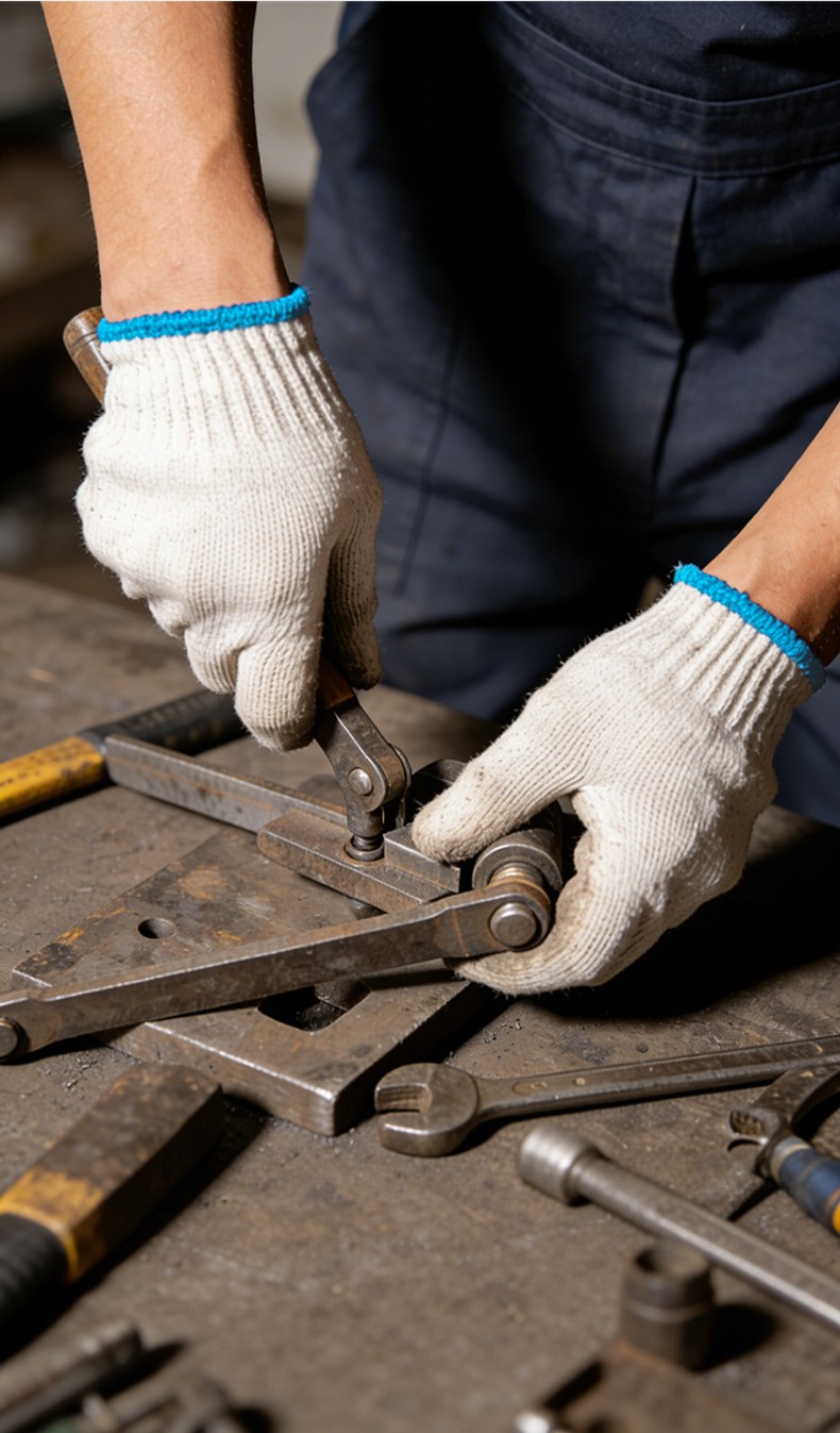 SAFEMAN君御 71006 600克十针细纱线手套（白把）