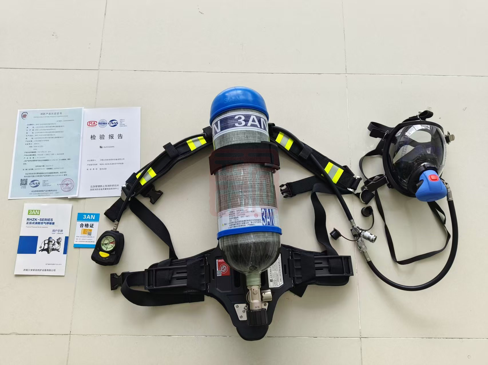 三安 RHZK6.8 正压式消防空气呼吸器(带3C认证)-6.8L