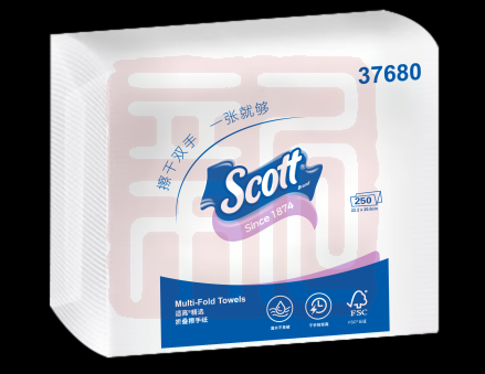 金佰利 37680 Scott 适高 折叠擦手纸-包