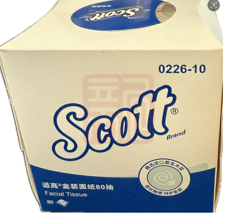 金佰利 0226-10 Scott 适高盒装面纸80抽-盒
