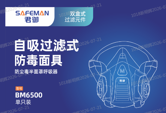 SAFEMAN君御 BM6500双盒防毒半面罩