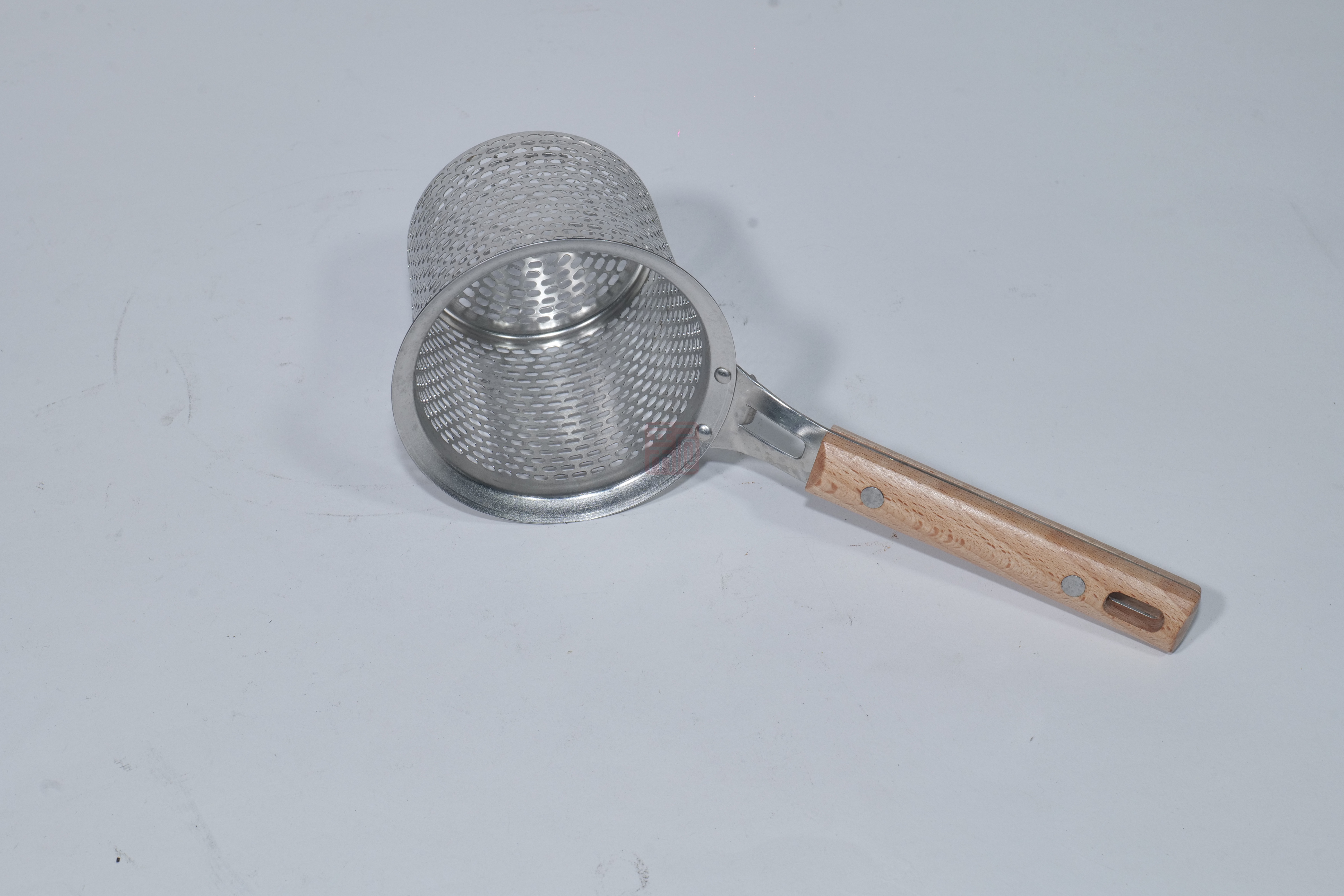 铭兴达 弯柄 聚宝木柄粉篱米线漏-10cm