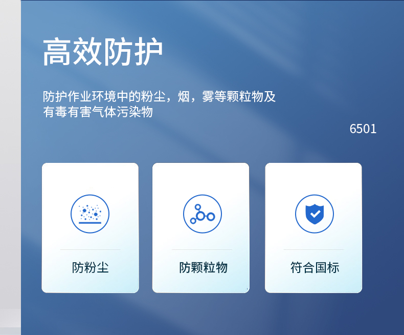 SAFEMAN君御 6501 梯形滤棉（适配BM6500半面罩滤毒盒）-其他