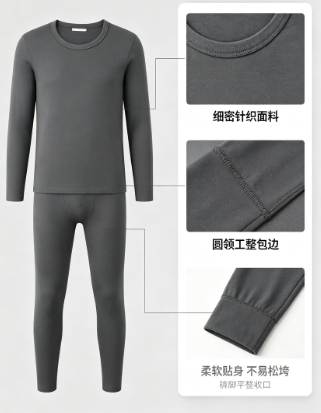 君御 JY-D235秋冬莫代尔保暖内衣秋衣秋裤套装-165-170/92-96
