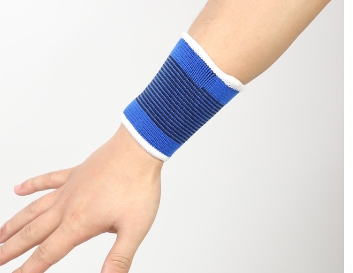 敏辰 篮球排球涤棉针织运动蓝色护腕 运动护具护手腕