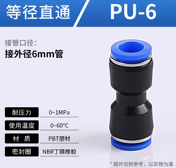 欧米特 PU6 PU直通快插接头-0.87