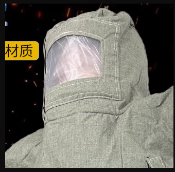 安百利 耐高温1000℃ 灰绿色 隔热头罩-.