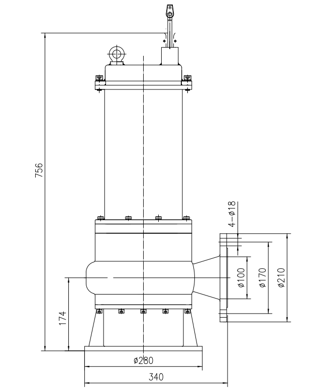 荣通 WQ70-15-5.5 切割泵5.5kw-个