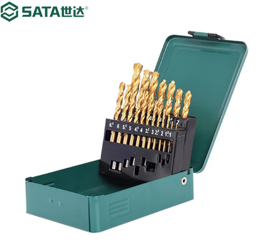 世达工具 52919A 19件高速钢全磨制镀钛麻花钻组套-6