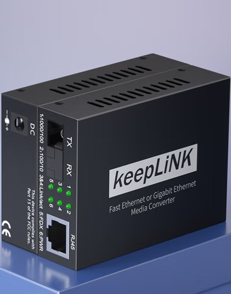 keepLiNK KP-9000-2FS20A/B 光纤收发器百兆一对单模单纤光电转换器20公里SC接口（百兆单模单纤/一对/0-20KM）-个