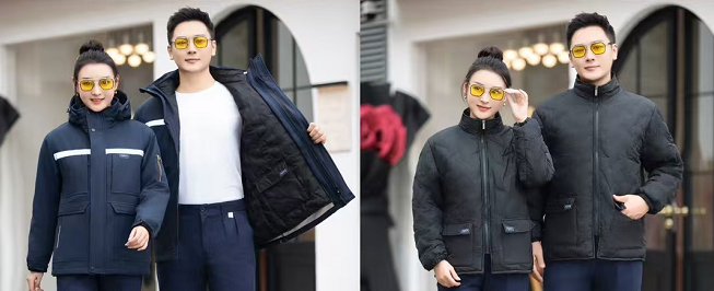 君御 滑雪服 三开 内里羽绒棉 保暖防寒棉服 藏青色-S