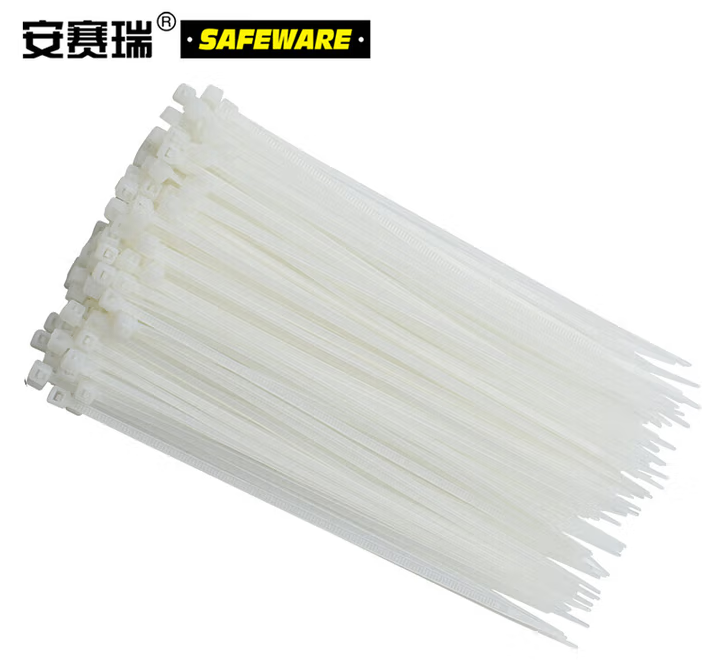  安赛瑞 39835 尼龙扎带250根装 宽4.5长300mm白色捆扎带管道绑扎带-包
