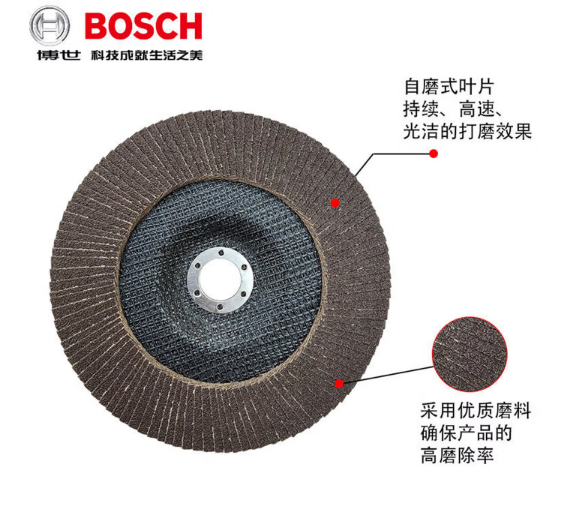 博世 2608601696实用型千叶片 125mm 40目 煅烧刚玉 