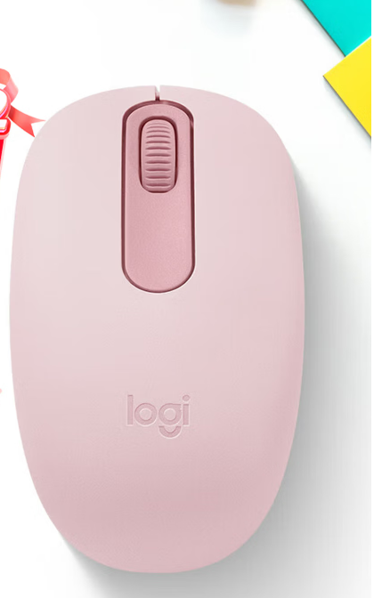 罗技（Logitech） M196 无线蓝牙鼠标办公鼠标（玫瑰粉）-个