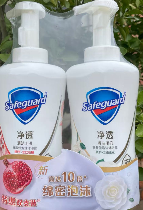 舒肤佳 泡沫型 沐浴露红石榴+山茶花-400g*2