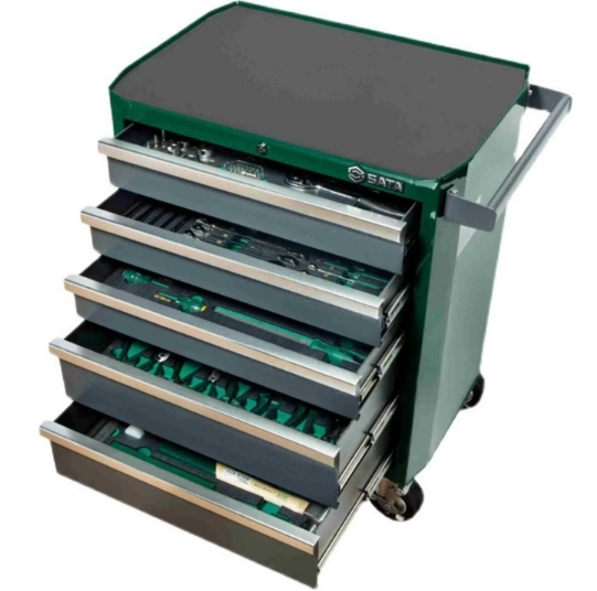 世达工具 09951 176件工业生产维修综合组套（含5抽屉工具车）-工具车