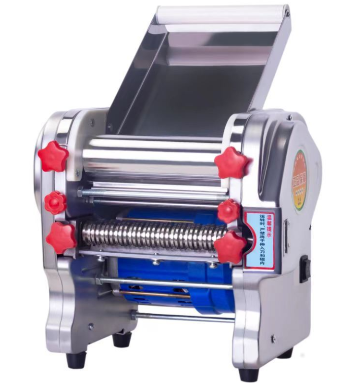 百劳汇 不锈钢电动压面机家用小型商用电动面条机全自动擀面揉面饺子皮机 尊贵款不锈钢160型550瓦一刀两用-台