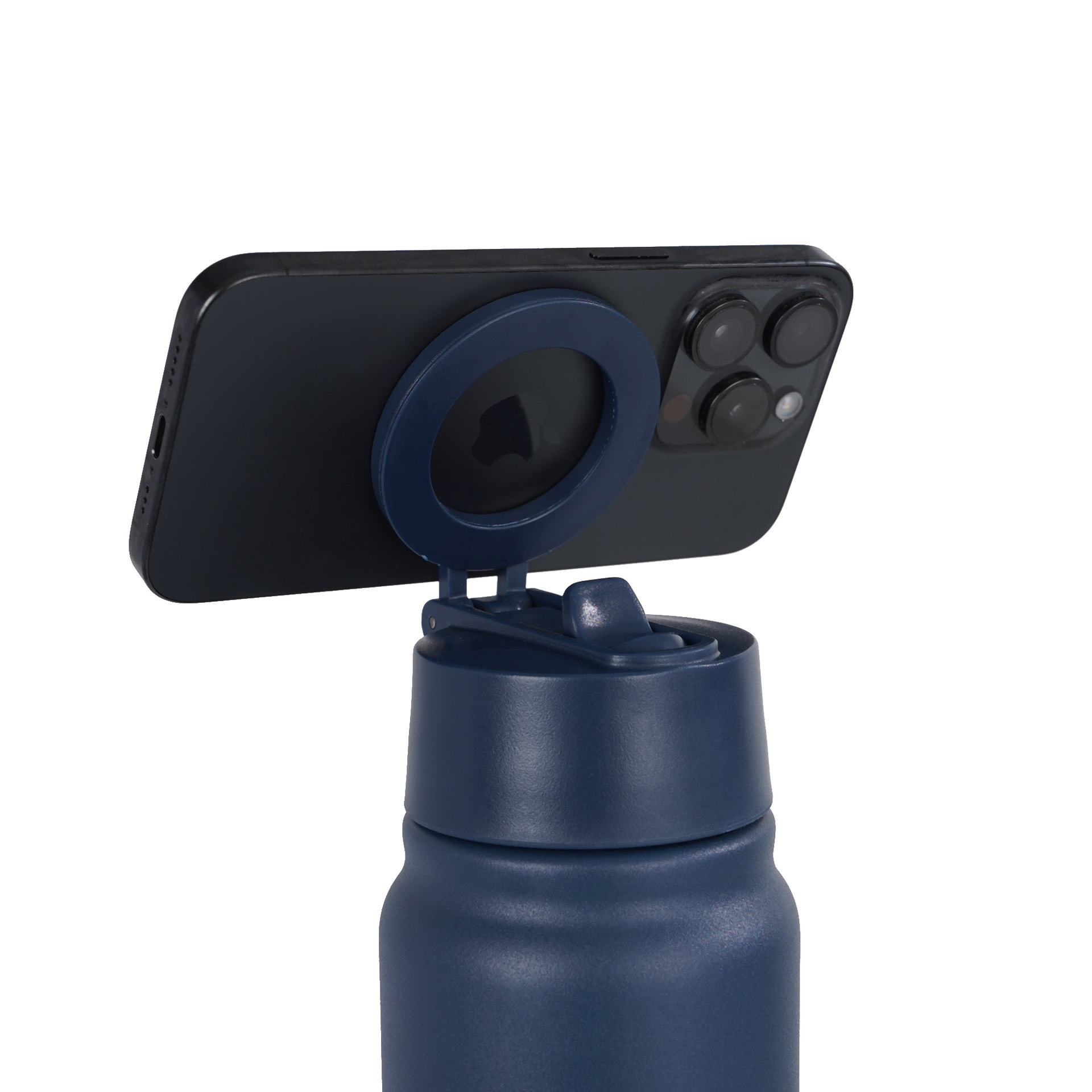 	 银鑫 黑色磁吸太空保温壶  800ML带吸管提环放置手机功能-默认属性