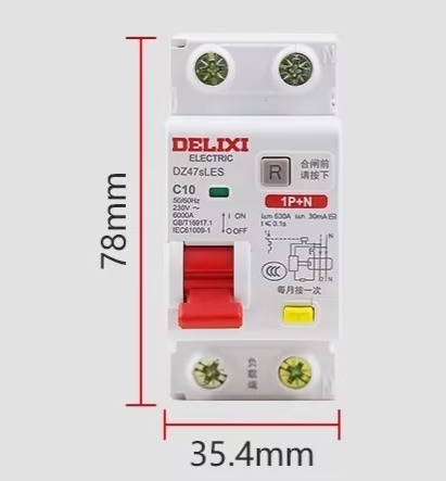 德力西电气 DZ47SLE 1P+N(N极 直通) C32A 断路器-32A
