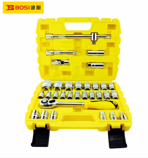 波斯工具 BS511032 32件12.5mm系列公制套筒组套-套