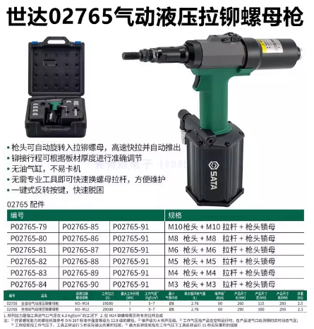 世达工具 PO2765-81 气动拉铆螺母枪配件_M6拉杆-0.63