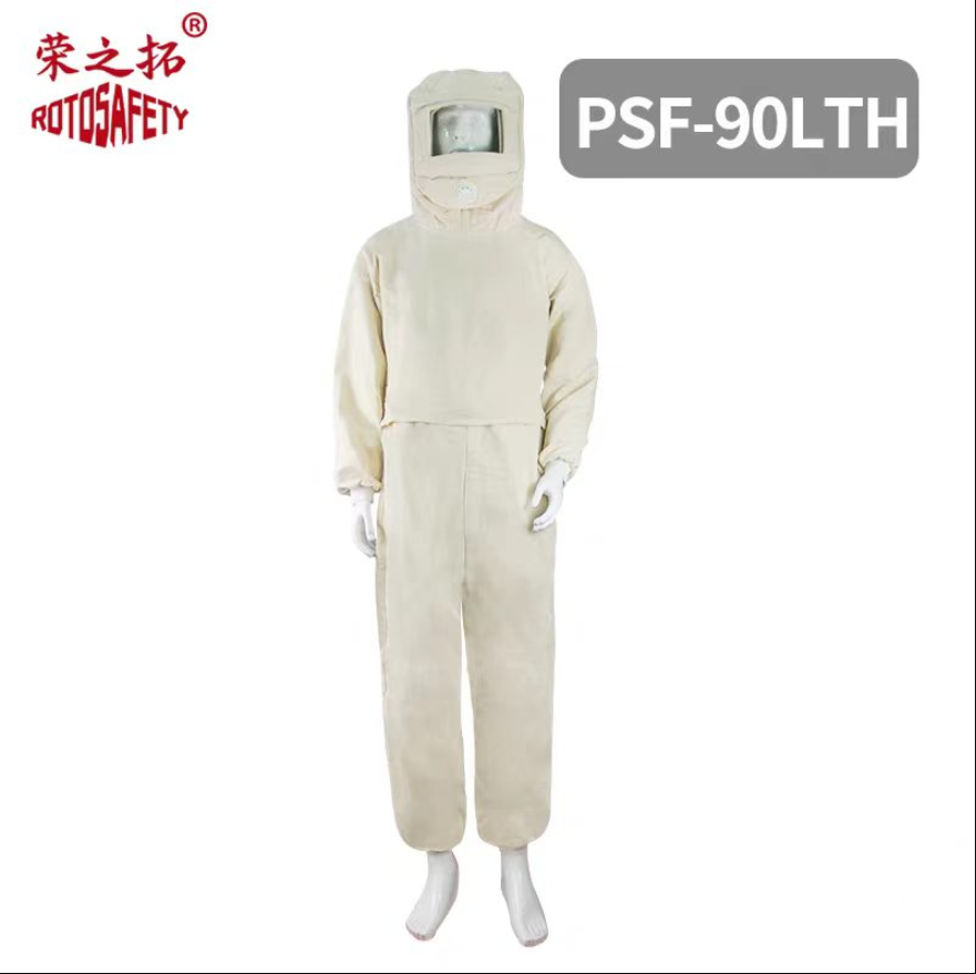 荣之拓 PSF-90LTH 白色喷砂连体服弧镜-均码