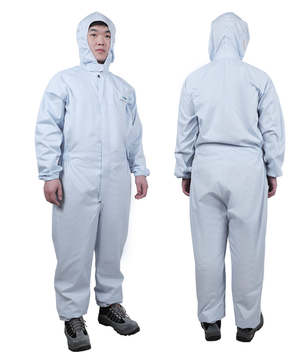 君御 YH-L2-13 益海嘉里定制防静电连体工作服 浅蓝色 绣编号-S